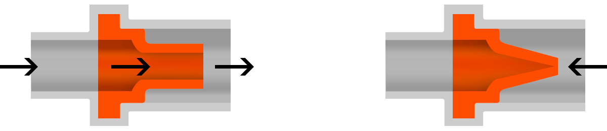 duck bill clamp valve diagram cross section 鸭嘴夹阀截面图